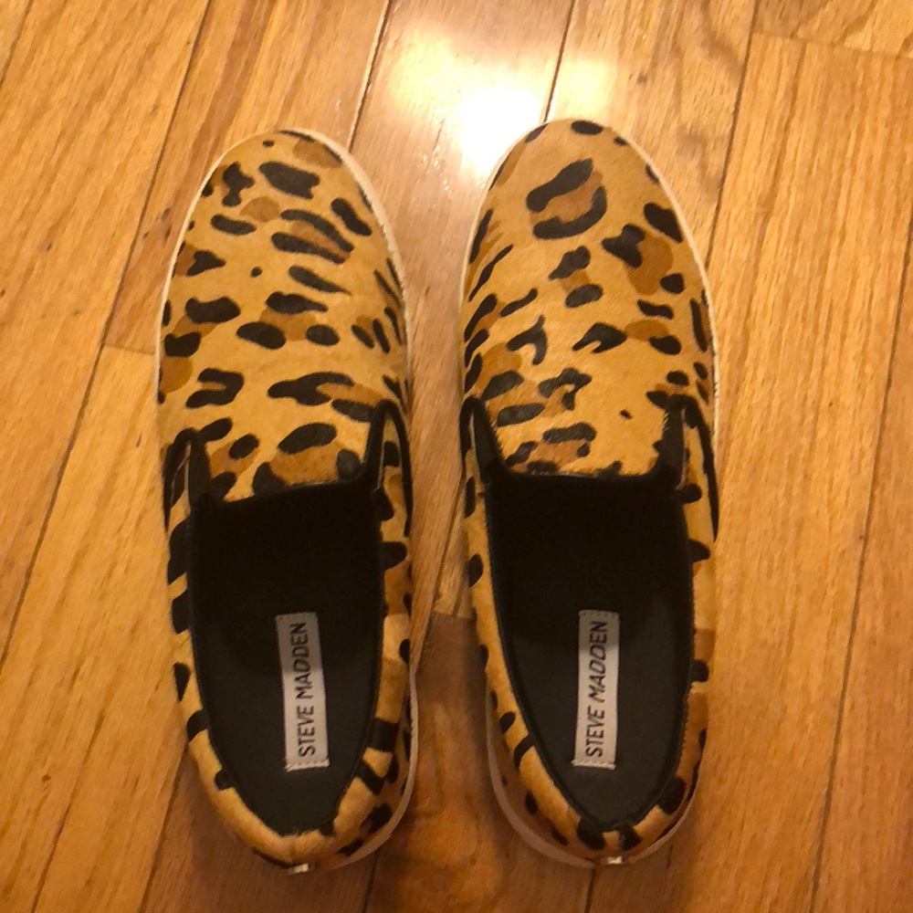 Steve Madden leopard sneakers